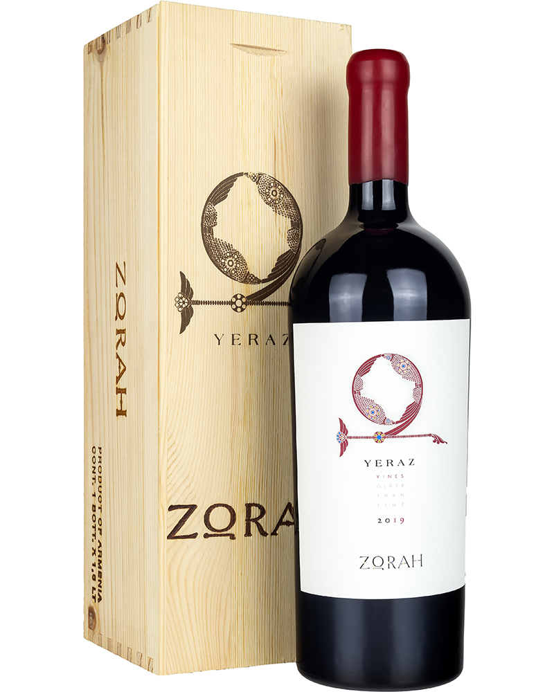 Вино Zorah Ераз Красное Сухое Выдержанное 2019 г.у. 13% 1,5 л, в деревянном ящике, Армения