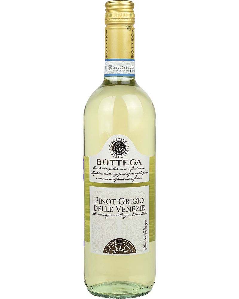 Вино Белое Сухое Bottega Пино Гриджио Делле Венециа 2022 г.у. 12%, 0,75 л, Италия